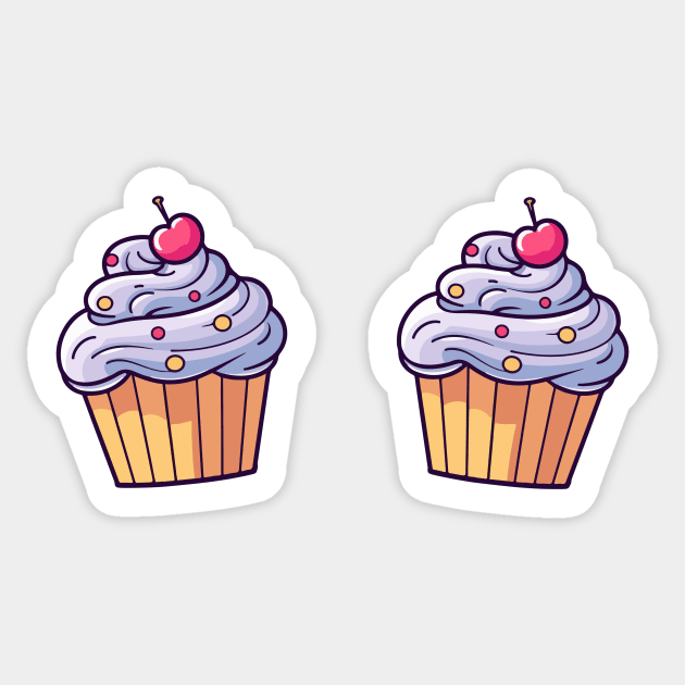 Cupcake Boobs Sticker by The WYLD Tribe